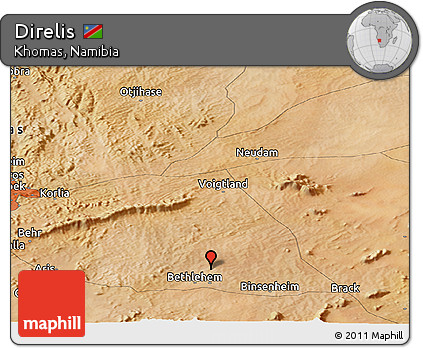 Satellite Panoramic Map of Direlis