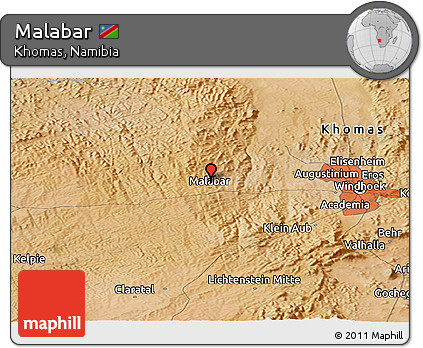 Satellite Panoramic Map of Malabar