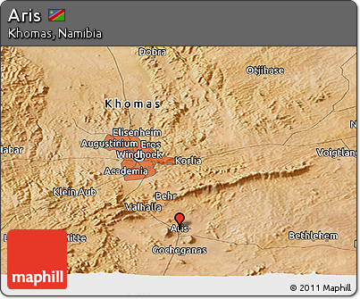 Satellite Panoramic Map of Aris