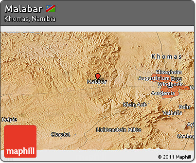Satellite Panoramic Map of Malabar