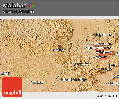 Satellite Panoramic Map of Malabar