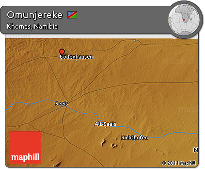 Physical 3D Map of Omunjereke