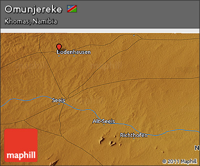 Physical 3D Map of Omunjereke