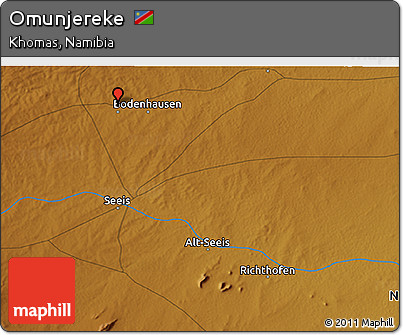 Physical 3D Map of Omunjereke