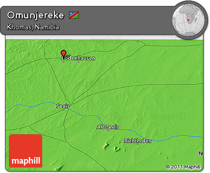 Political 3D Map of Omunjereke