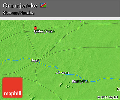 Political 3D Map of Omunjereke