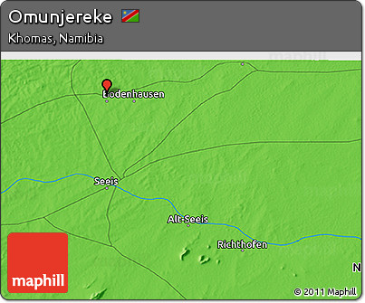 Political 3D Map of Omunjereke