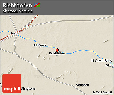 Shaded Relief 3D Map of Richthofen