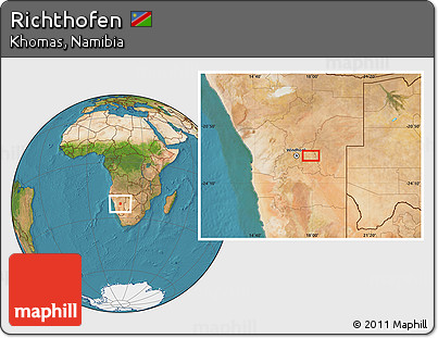 Satellite Location Map of Richthofen