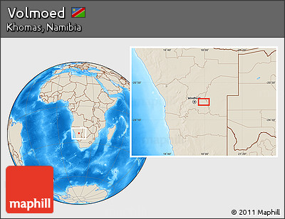 Shaded Relief Location Map of Volmoed