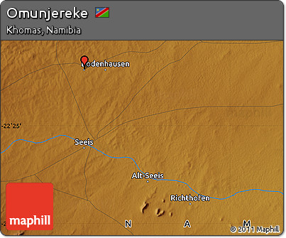 Physical Map of Omunjereke