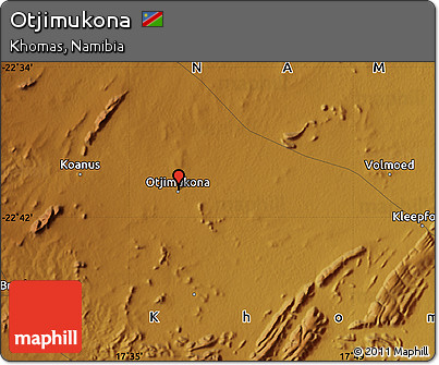 Physical Map of Otjimukona