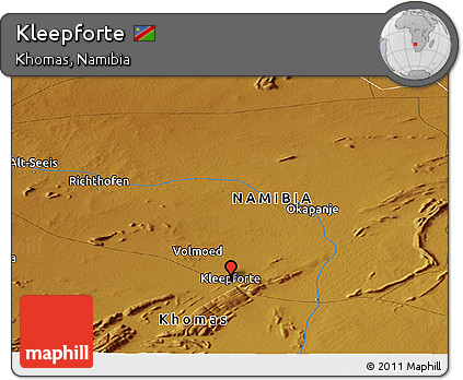 Physical Panoramic Map of Kleepforte