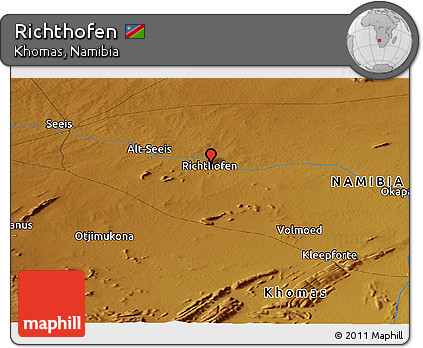 Physical Panoramic Map of Richthofen
