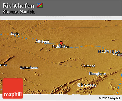 Physical Panoramic Map of Richthofen