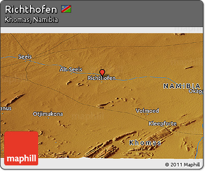 Physical Panoramic Map of Richthofen