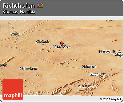 Satellite Panoramic Map of Richthofen