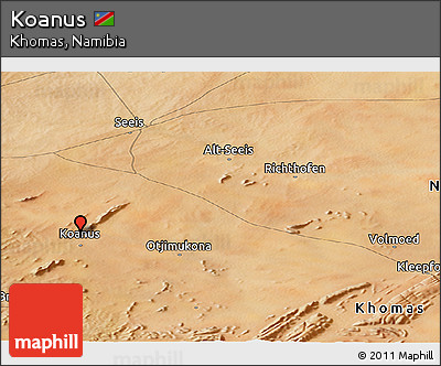 Satellite Panoramic Map of Koanus