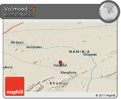 Shaded Relief Panoramic Map of Volmoed