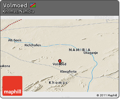 Shaded Relief Panoramic Map of Volmoed