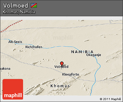 Shaded Relief Panoramic Map of Volmoed