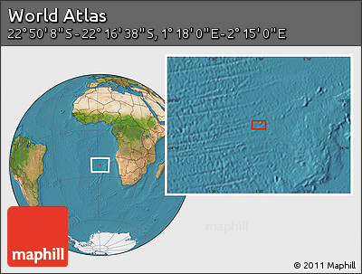 Satellite Location Map of the Area around 22° 33' 23" S, 1° 46' 29" E