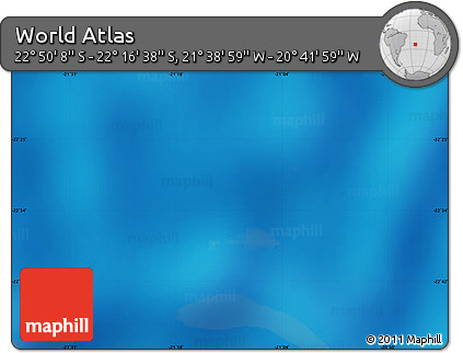 Physical Map of the Area around 22° 33' 23" S, 21° 10' 29" W