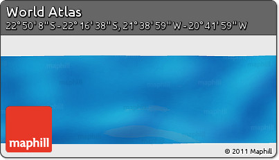 Shaded Relief Panoramic Map of the Area around 22° 33' 23" S, 21° 10' 29" W