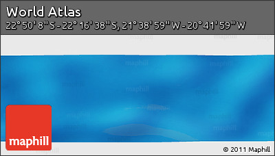 Shaded Relief Panoramic Map of the Area around 22° 33' 23" S, 21° 10' 29" W