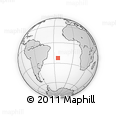 Outline Map of the Area around 22° 33' 23" S, 23° 43' 30" W, rectangular outline