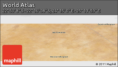 Satellite Panoramic Map of the Area around 22° 33' 23" S, 24° 43' 30" E