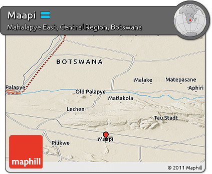 Shaded Relief Panoramic Map of Maapi