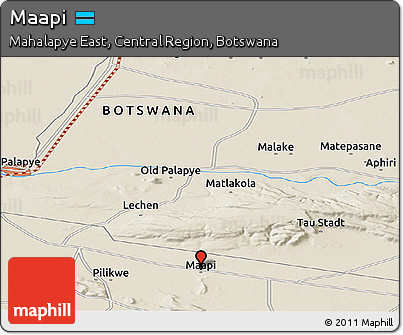 Shaded Relief Panoramic Map of Maapi