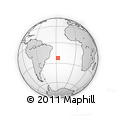 Outline Map of the Area around 22° 33' 23" S, 27° 7' 30" W, rectangular outline