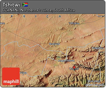 Satellite Map of Tshitwi