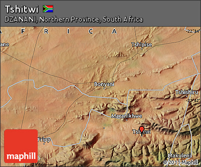 Satellite Map of Tshitwi