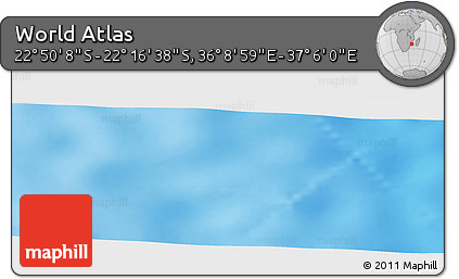 Physical Panoramic Map of the Area around 22° 33' 23" S, 36° 37' 30" E