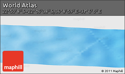 Physical Panoramic Map of the Area around 22° 33' 23" S, 36° 37' 30" E