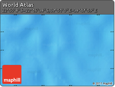 Physical Map of the Area around 22° 33' 23" S, 38° 19' 30" E