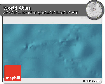 Satellite 3D Map of the Area around 22° 33' 23" S, 39° 10' 29" E