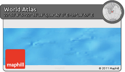 Physical Panoramic Map of the Area around 22° 33' 23" S, 39° 10' 29" E
