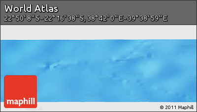 Physical Panoramic Map of the Area around 22° 33' 23" S, 39° 10' 29" E