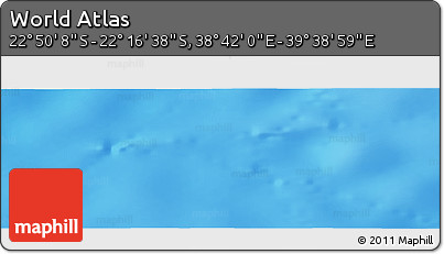 Physical Panoramic Map of the Area around 22° 33' 23" S, 39° 10' 29" E