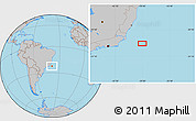 Gray Location Map of the area around 22° 33' 23" S, 39° 1' 29" W