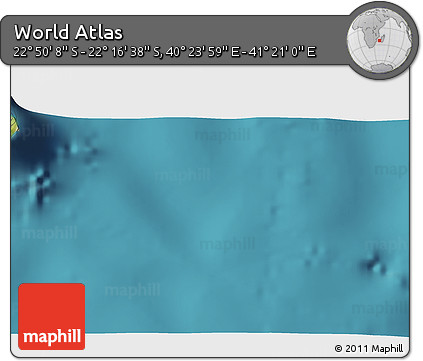 Satellite 3D Map of the Area around 22° 33' 23" S, 40° 52' 30" E