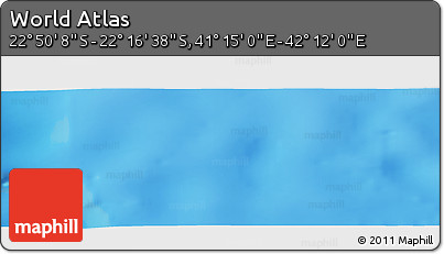 Physical Panoramic Map of the Area around 22° 33' 23" S, 41° 43' 30" E