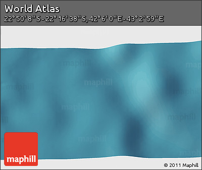 Satellite 3D Map of the Area around 22° 33' 23" S, 42° 34' 30" E