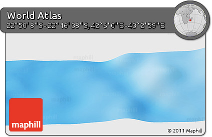 Physical Panoramic Map of the Area around 22° 33' 23" S, 42° 34' 30" E