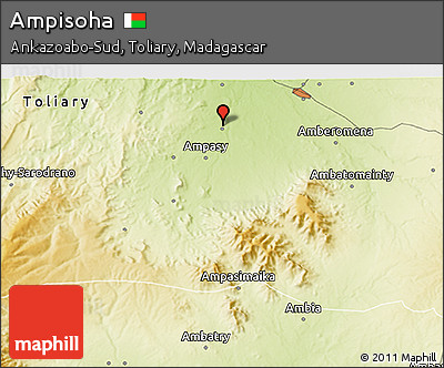Physical 3D Map of Ampisoha