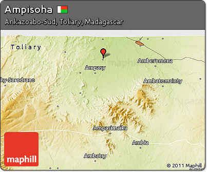 Physical 3D Map of Ampisoha